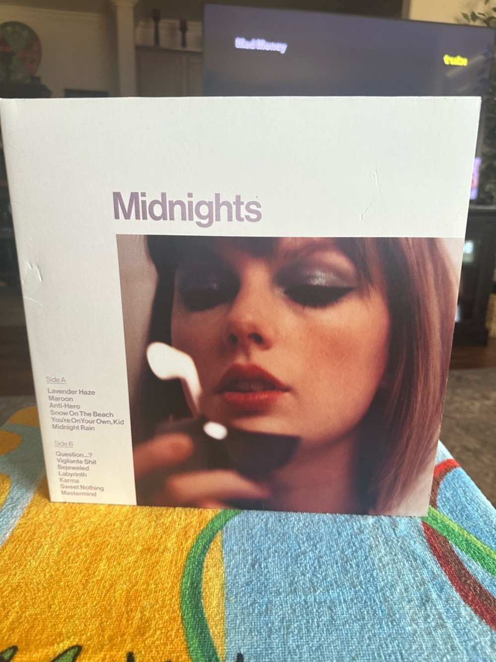 Taylor Swift Midnights Album Cover - White and Purple